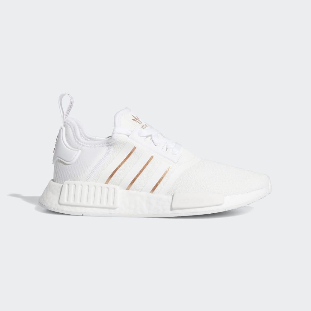 Adidas Women's NMD_R1 Originals Shoes White/Rose Gold Metal Ireland FW6434